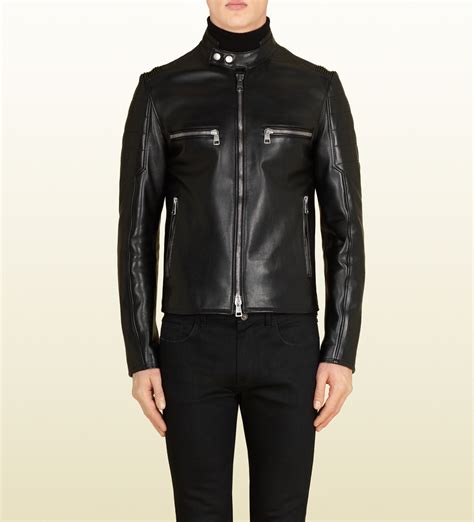 gucci mens leather jacket uk|dark Gucci jackets for men.